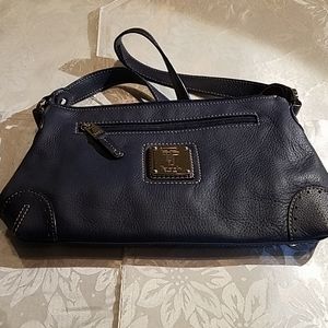 Tignanello blue leather handbag